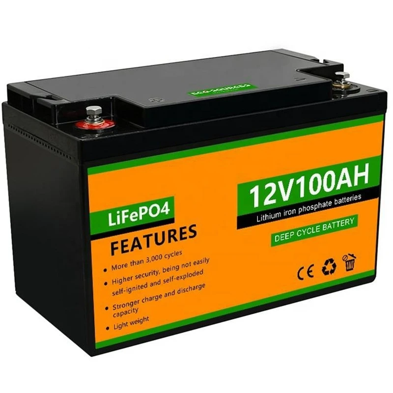 12V 100Ah mélyciklusú LiFePO4 akkumulátor